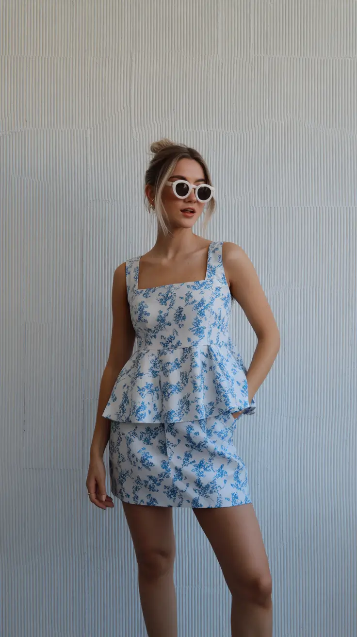 hot weather summer outfits 2026 Playful Structure and Polished Summer Charm