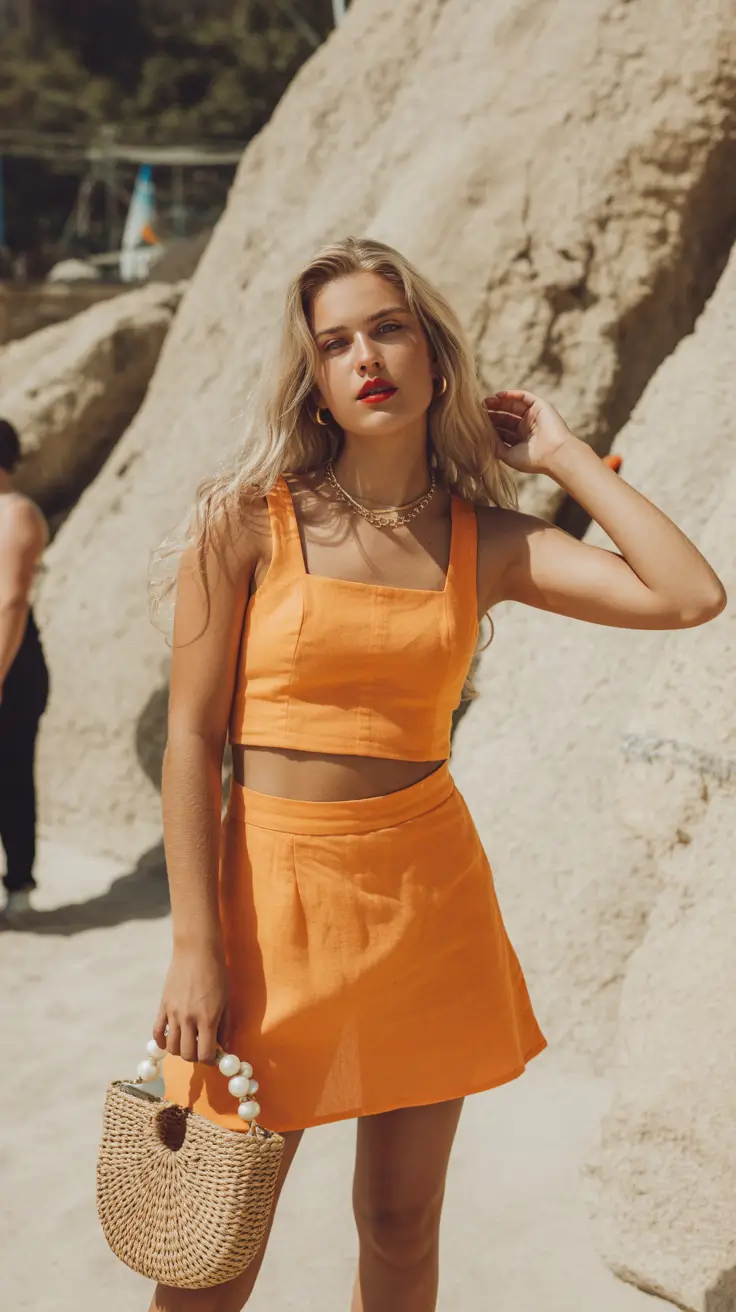 hot weather summer outfits 2026 Bright Sets and Vacation Energy