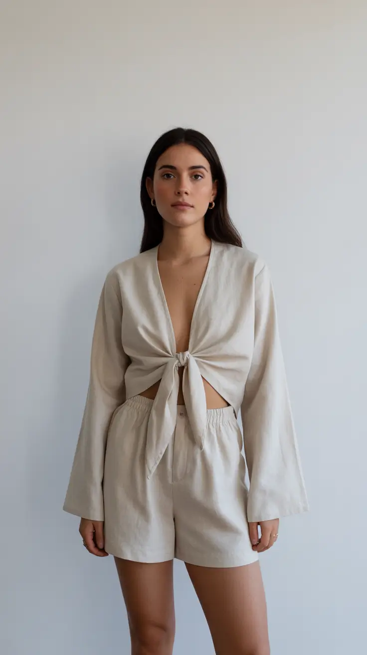 chic summer fashion outfits 2026 Neutral Linen Set That Feels Like Quiet Luxury