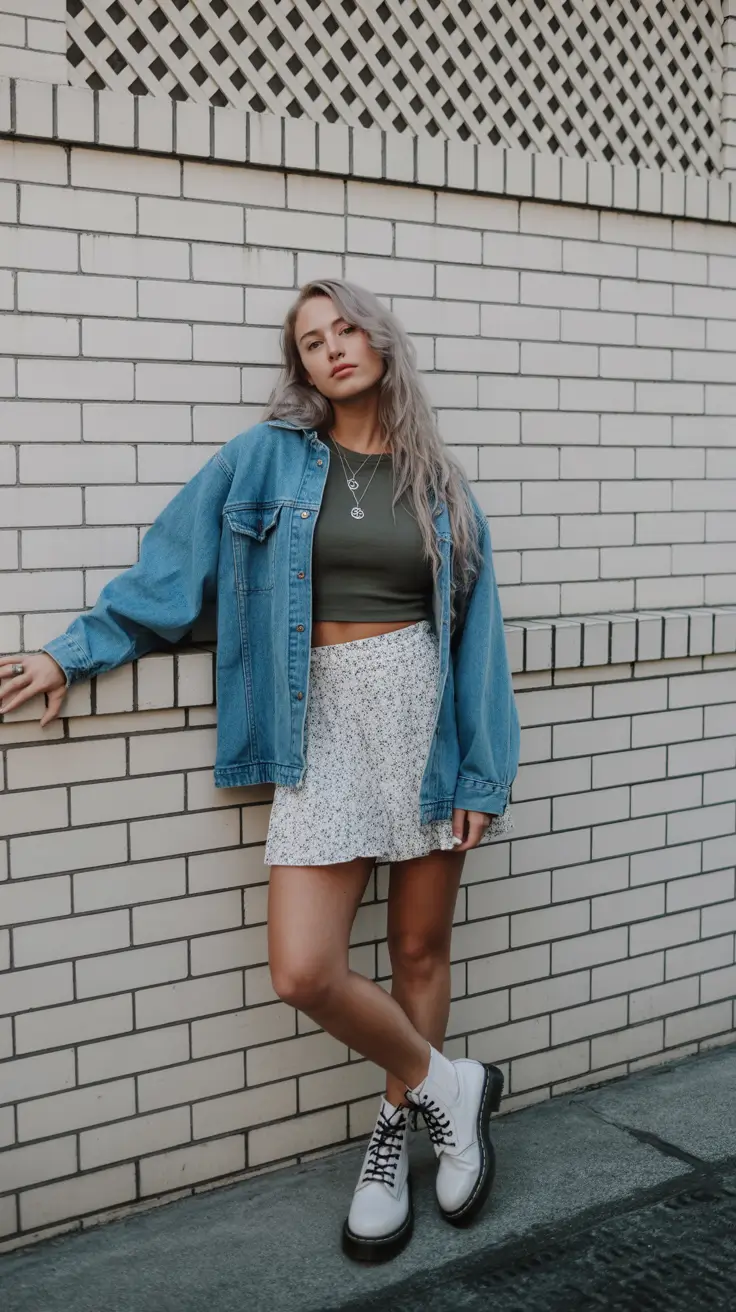cute summer outfits for teens 2026 Denim Layering Meets Soft Mini Energy