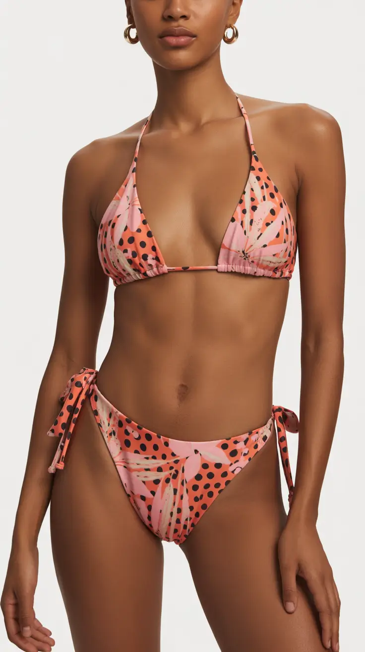 cute summer swimsuits outfits ideas 2026 tropical Soft Orange Prints With Effortless Tropical Confidence