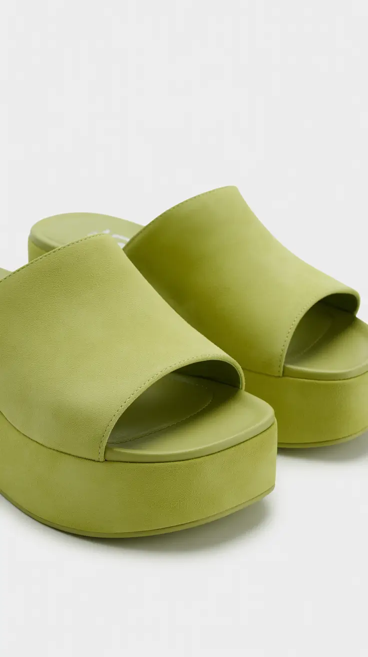 summer flip-flops for women 2026 Minimal Lime Platforms That Feel Surprisingly Elevated