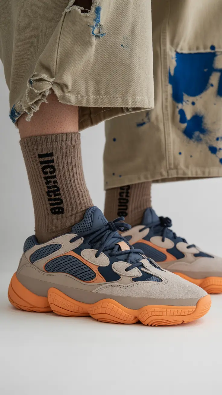 summer outfits with sneakers for women 2026 Chunky Retro Sneakers and Creative Off-Duty Style