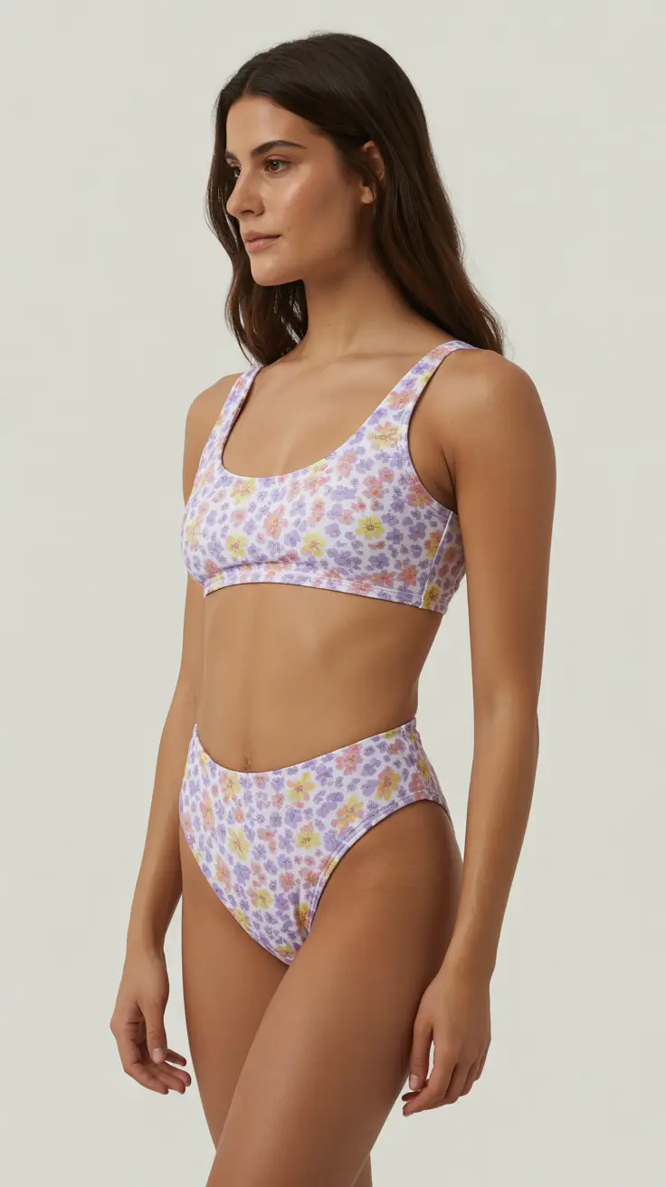 swimsuit bikinis ideas 2026 Soft Floral Sport Set That Feels Easy and Real