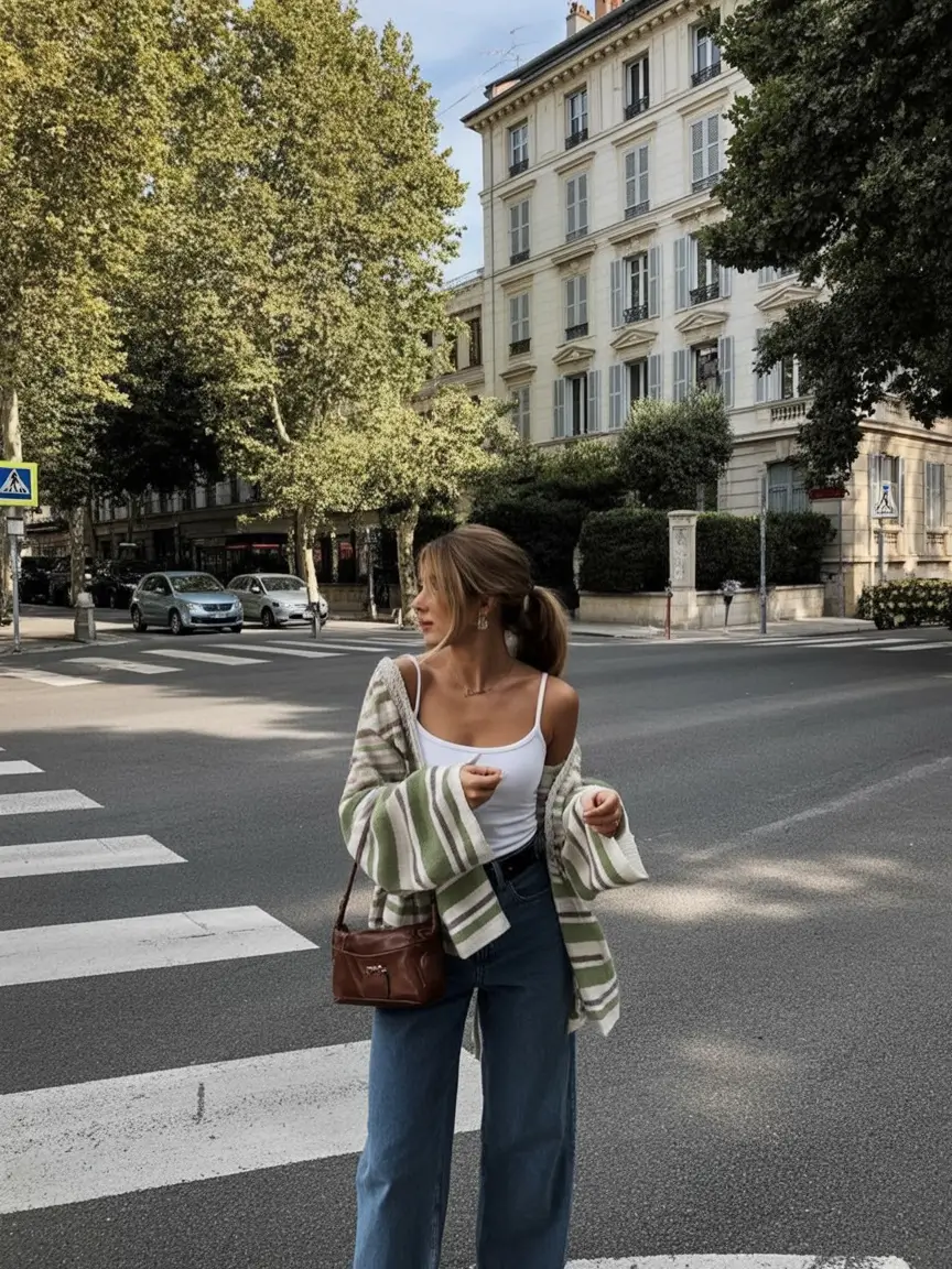 Spring Striped Knit Everyday Denim 2026