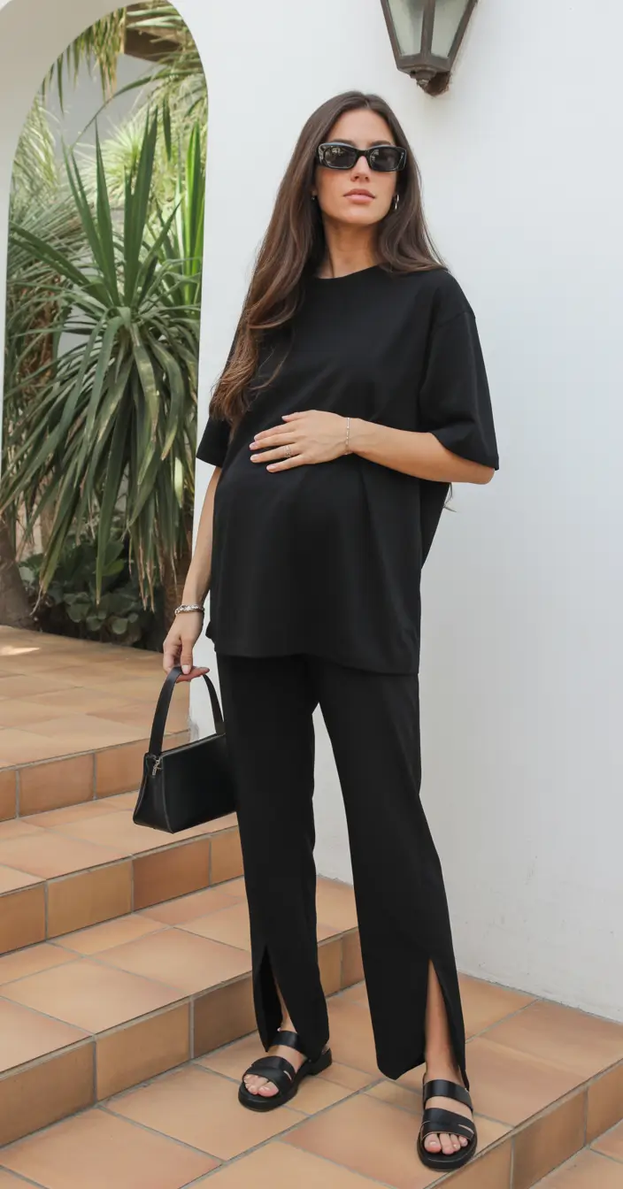 Maternity All-Black Effortless Minimalism