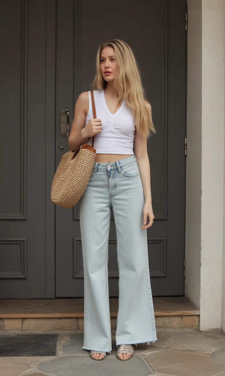 Fabulous Springwear White Simplicity and Straw Textures