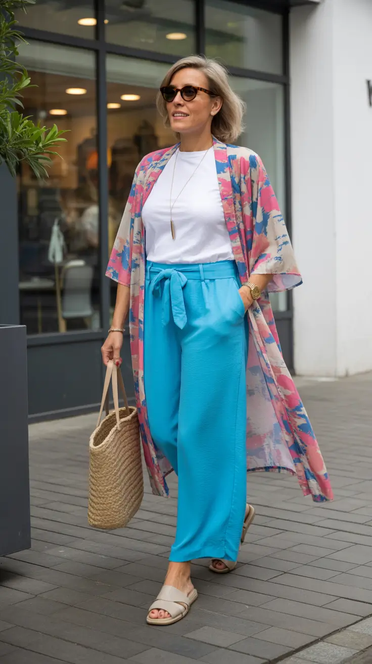 modern spring outfits for women over 40 2026 Soft Color Play With Flowing Layers