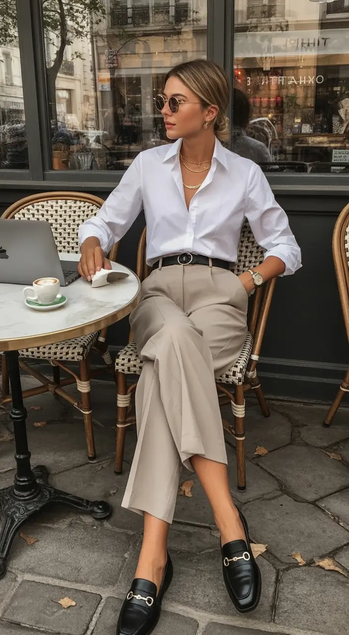 Old money Parisian Smart Casual With Sharp Neutrals