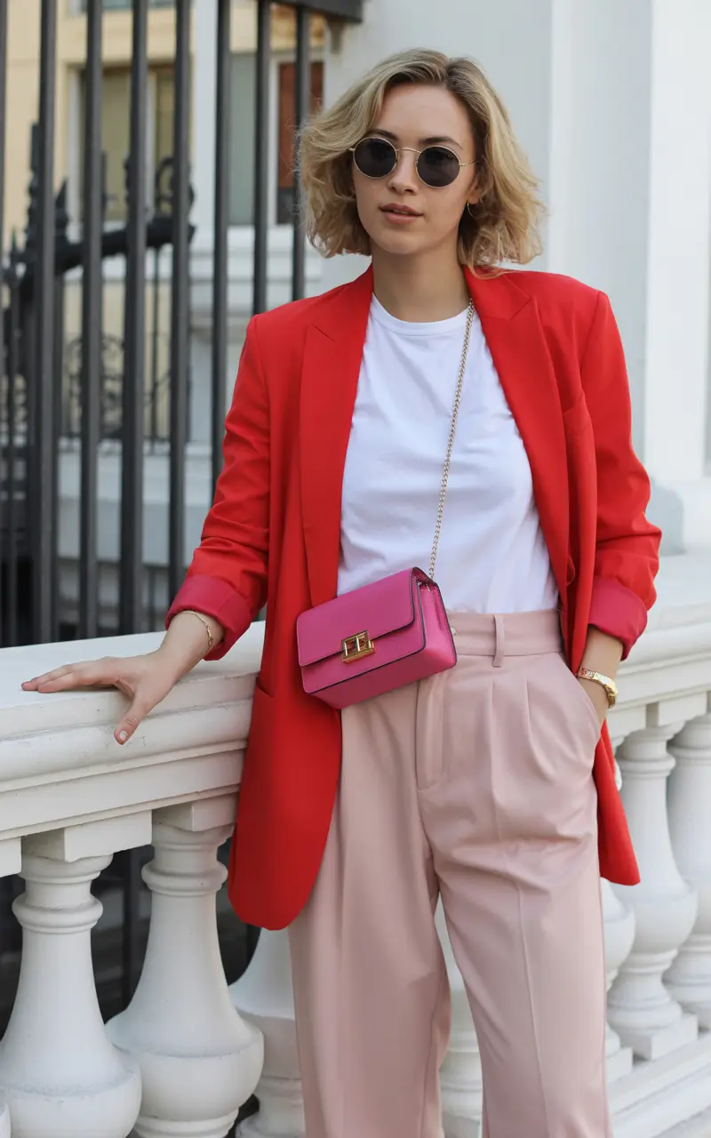 Spring-Bold Red Power With Soft Feminine Edges