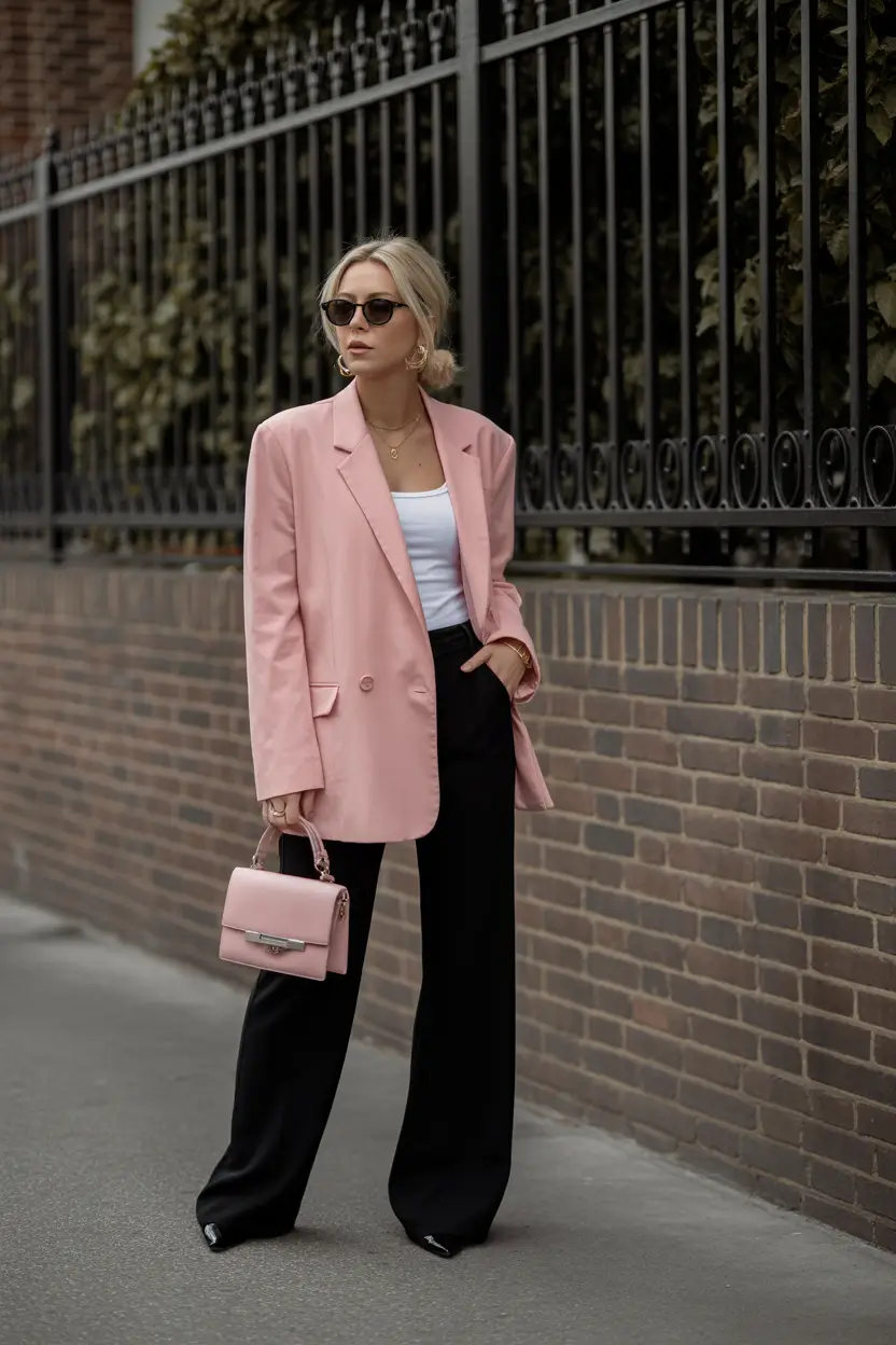 Spring Petal-Pink Power With Deep Black Foundations