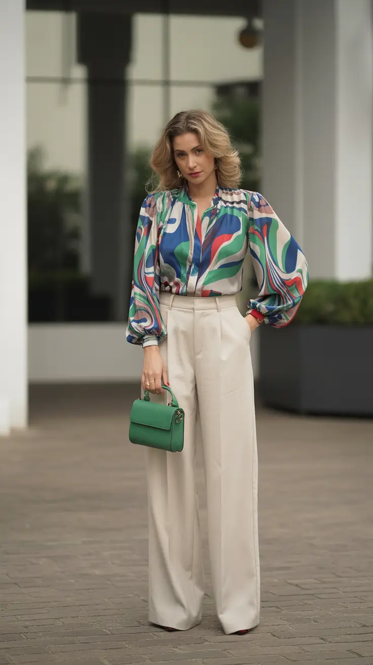 soft spring wardrobe hues 2026 - Bold Swirls and Soft Neutrals in Elevated Spring Color