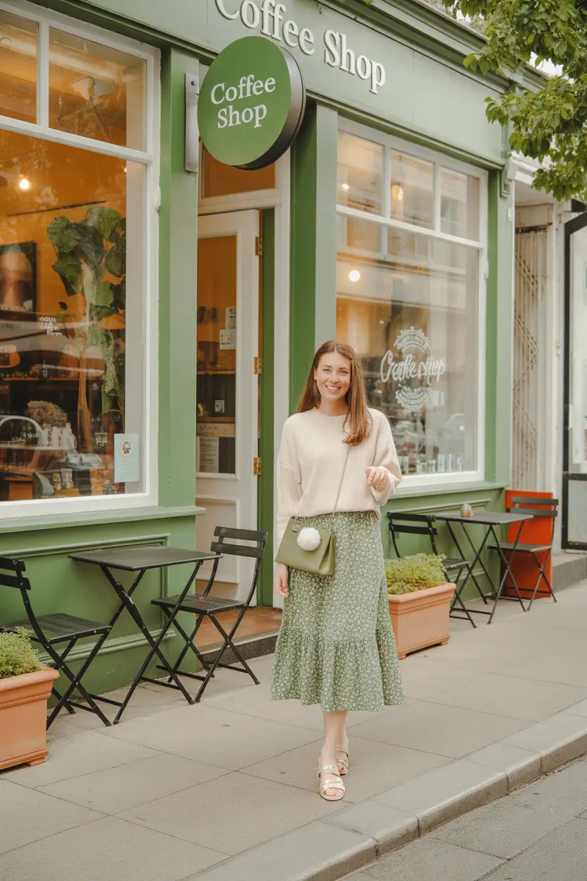 soft spring wardrobe hues 2026 - Soft Cream and Meadow Green for a Gentle Spring Story