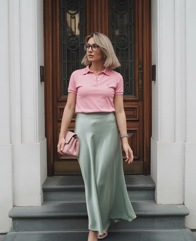 soft spring wardrobe hues 2026 - Blush Pink and Mint Green for a Silky Spring Statement