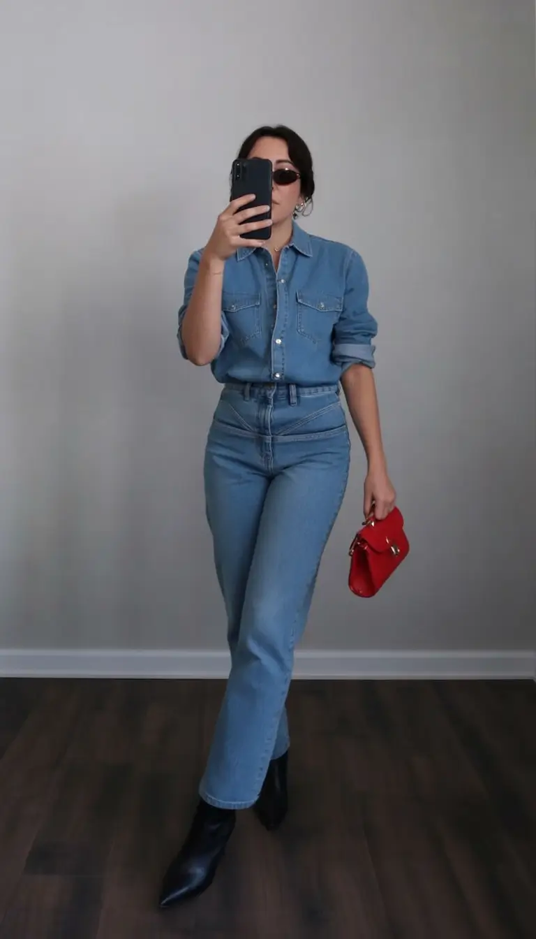 Spring Denim on Denim Modern Way