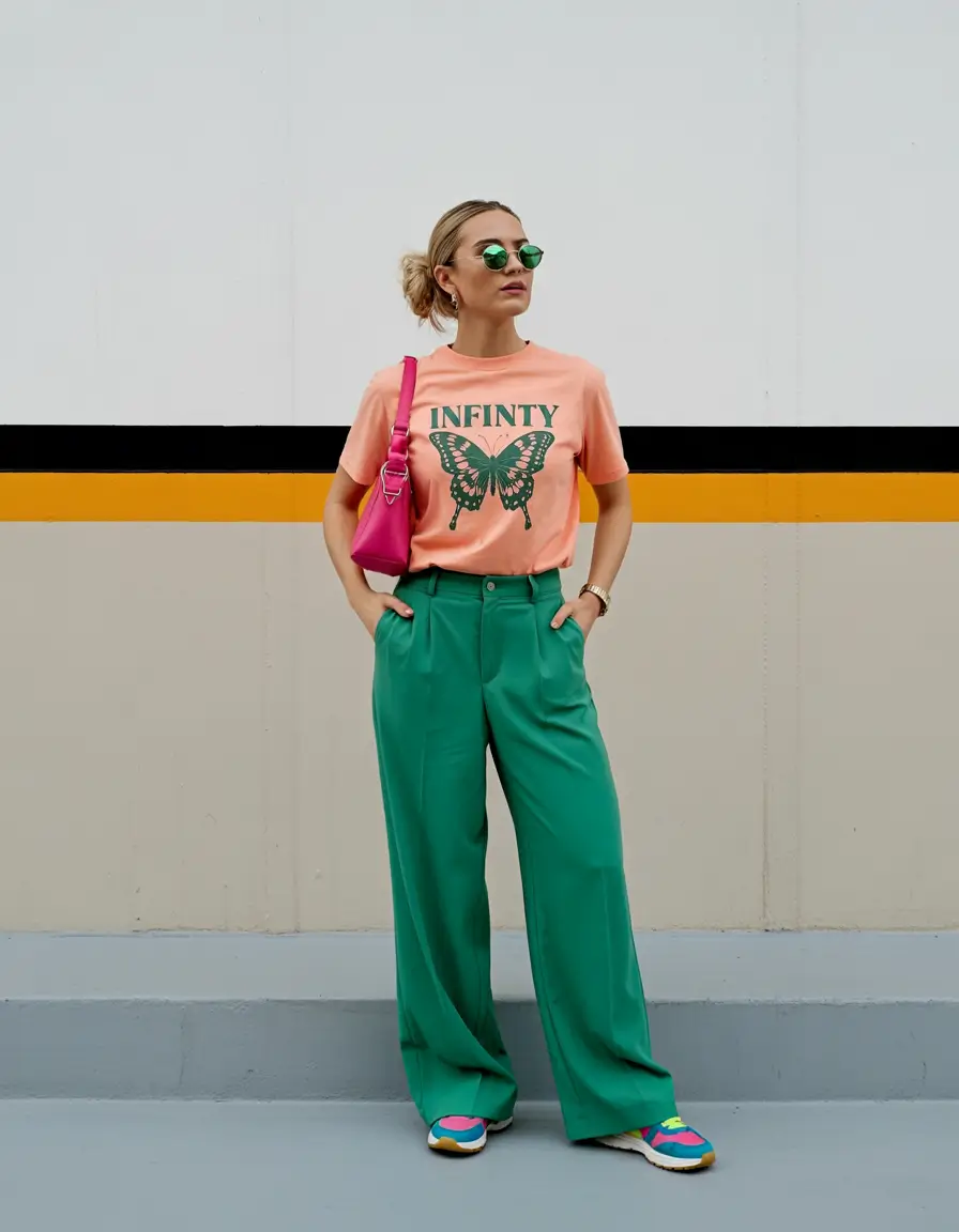 2026 Peach Emerald Outfit