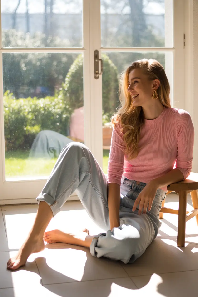 spring transition outfits Sunlit Basics With Soft Radiance