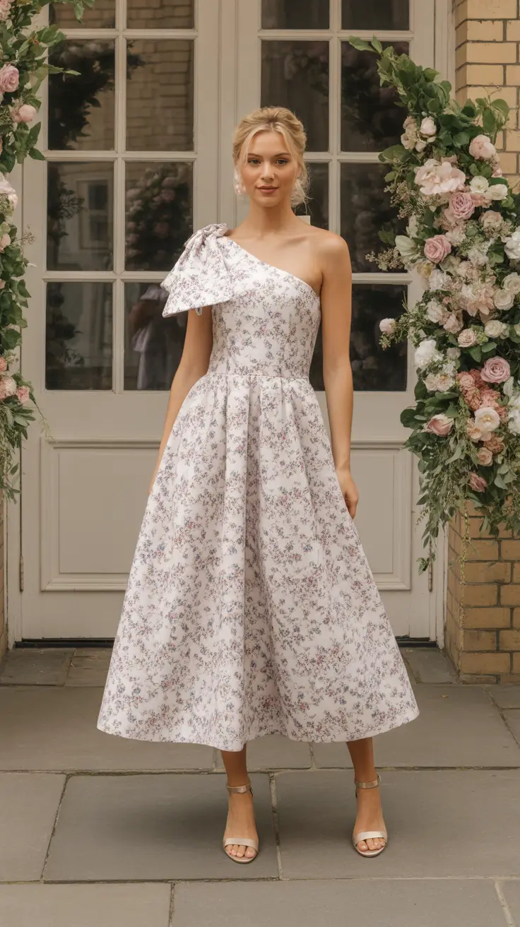 Spring Wedding Outfit One Shoulder Garden Grace 2026