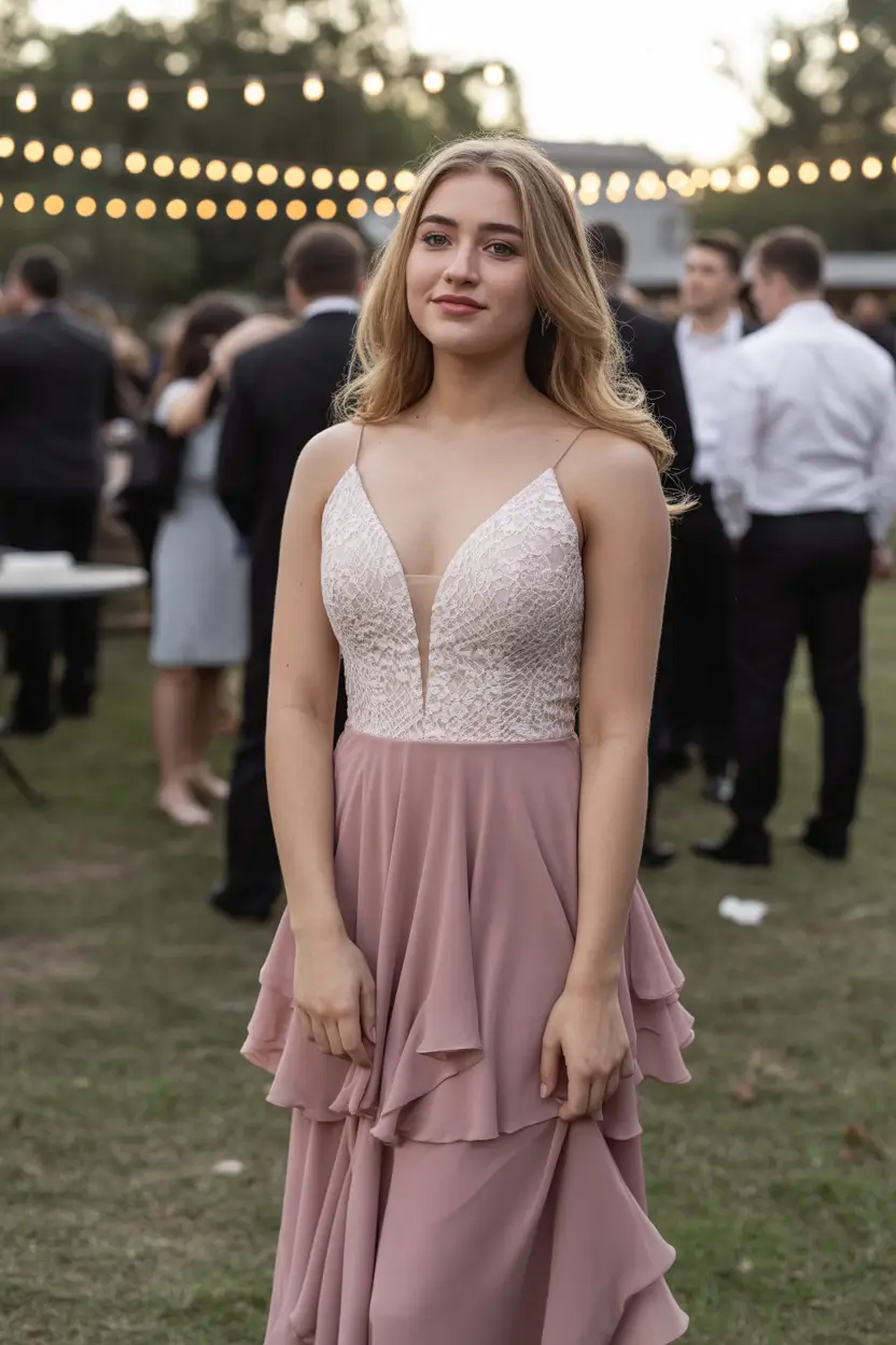 Spring Wedding Outfit Blush Ruffles Garden Sweetness 2026