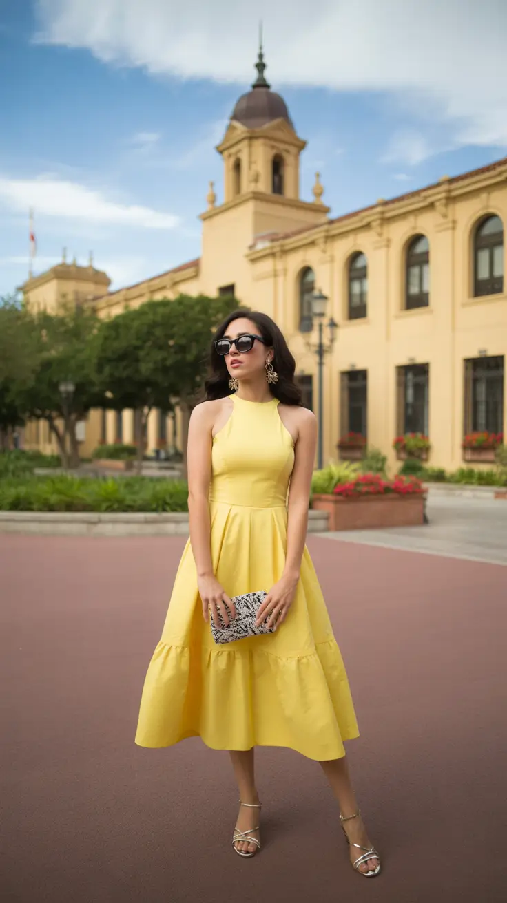 Spring Wedding Outfit Sunlit Yellow Sculptural 2026