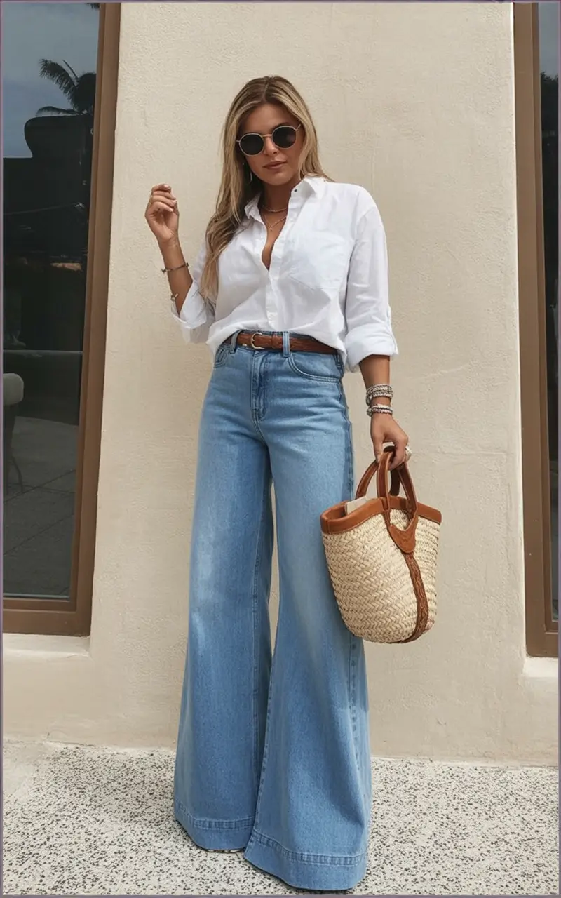chicago-spring-outfits-2026-Crisp-White-Shirt-and-Wide-Leg-Denim-for-a-Timeless-Spring-Uniform
