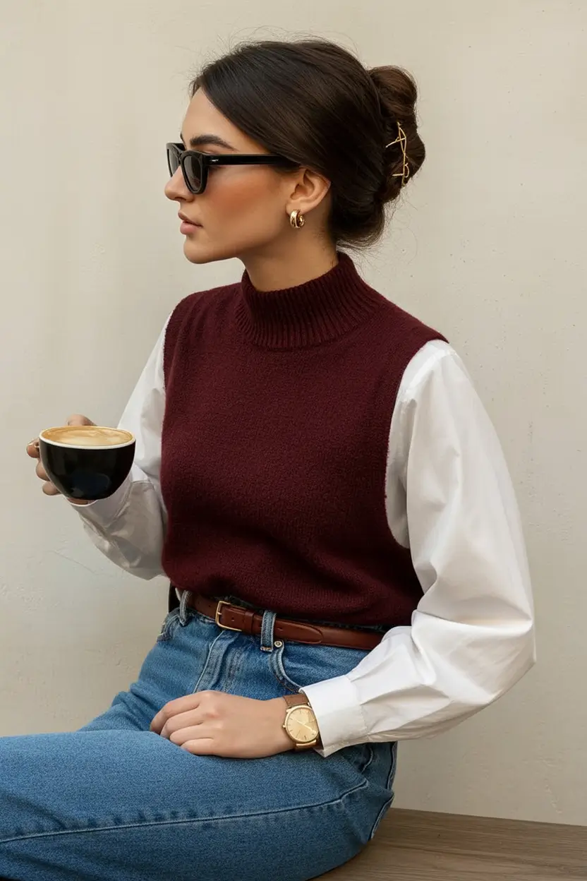 chicago-spring-outfits-2026-Burgundy-Layers-for-Cooler-Café-Days