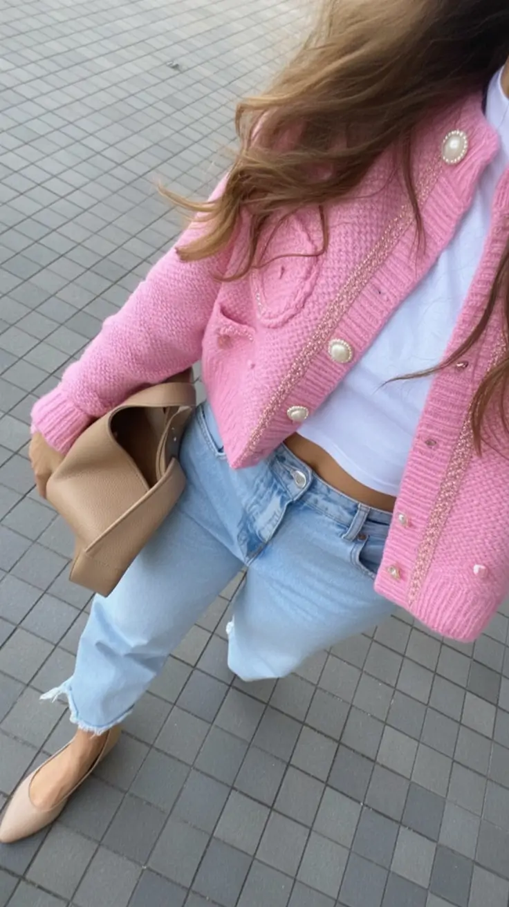 Pastels Bubblegum Tweed and Soft Denim Ease