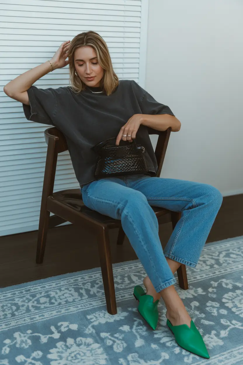 Cleanlines Charcoal Ease with a Pop of Vivid Green