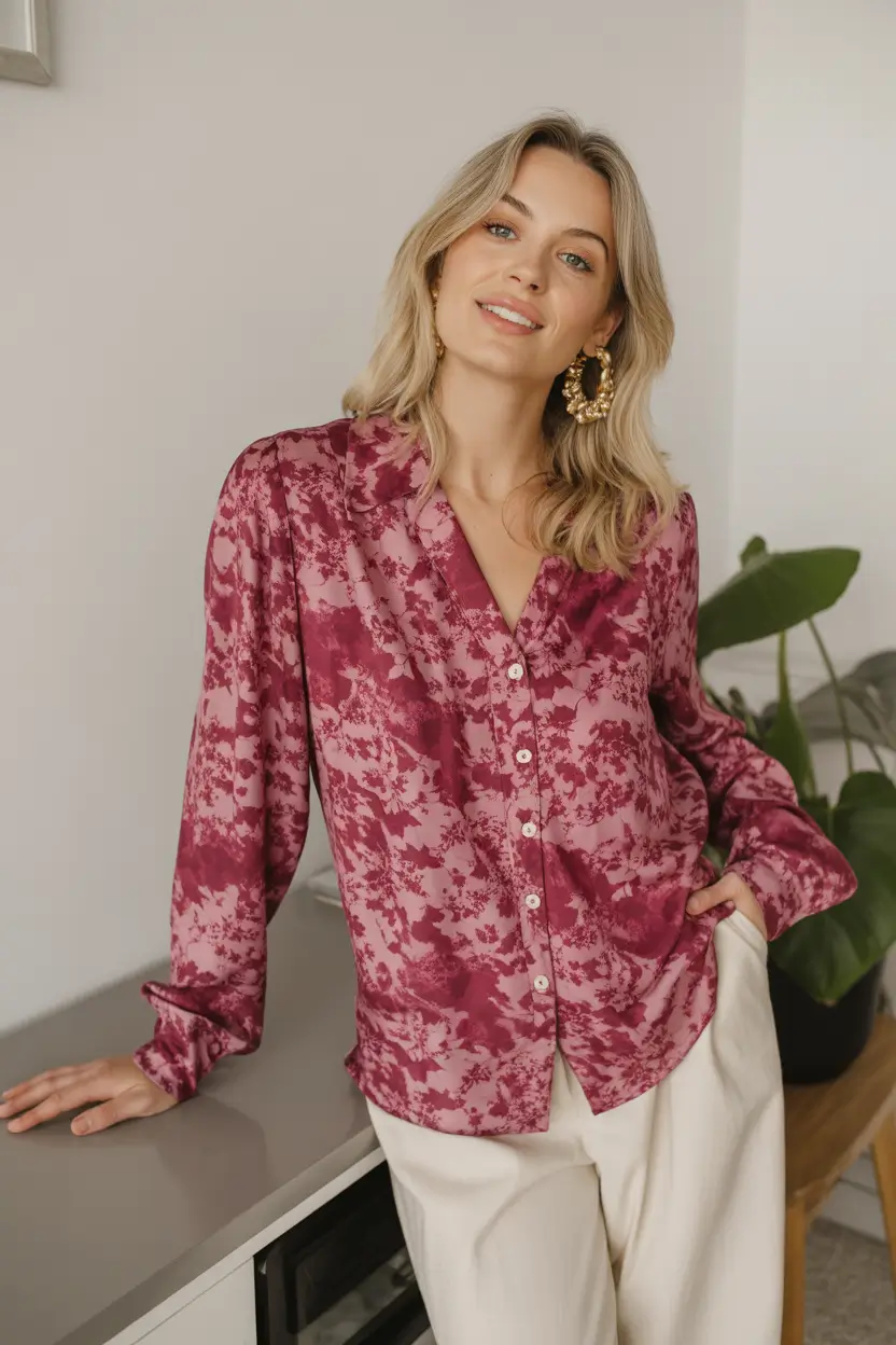 Fresh Satin Blossoms in Rich Berry Tones