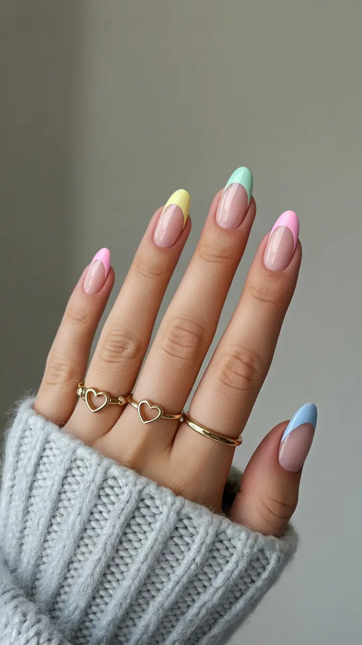 spring nail colors 2026 Pastel French Tips for a Soft Spring Mood