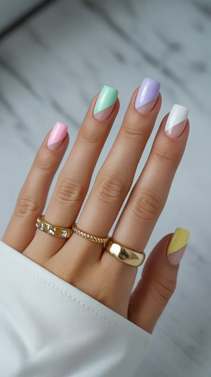 spring nail colors 2026 Pastel Mix for a Fresh Spring Palette