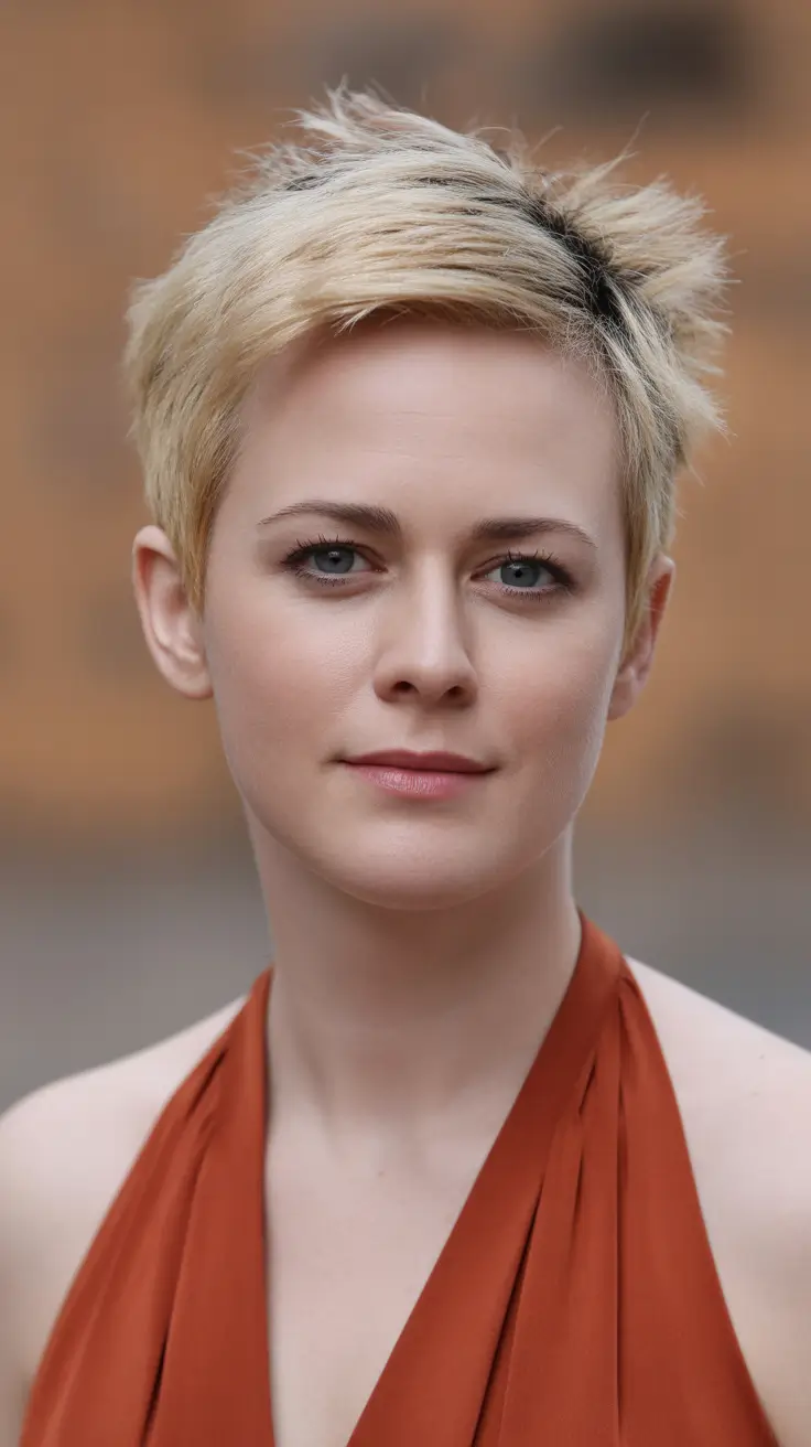 amazing spring short hairstyles 2026 Textured Blonde Micro Pixie