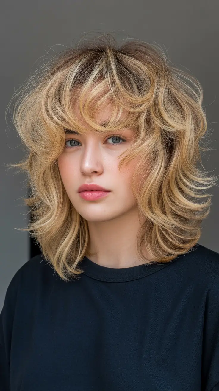 amazing spring short hairstyles 2026 Voluminous Layered Butterfly Bob with Air Bangs
