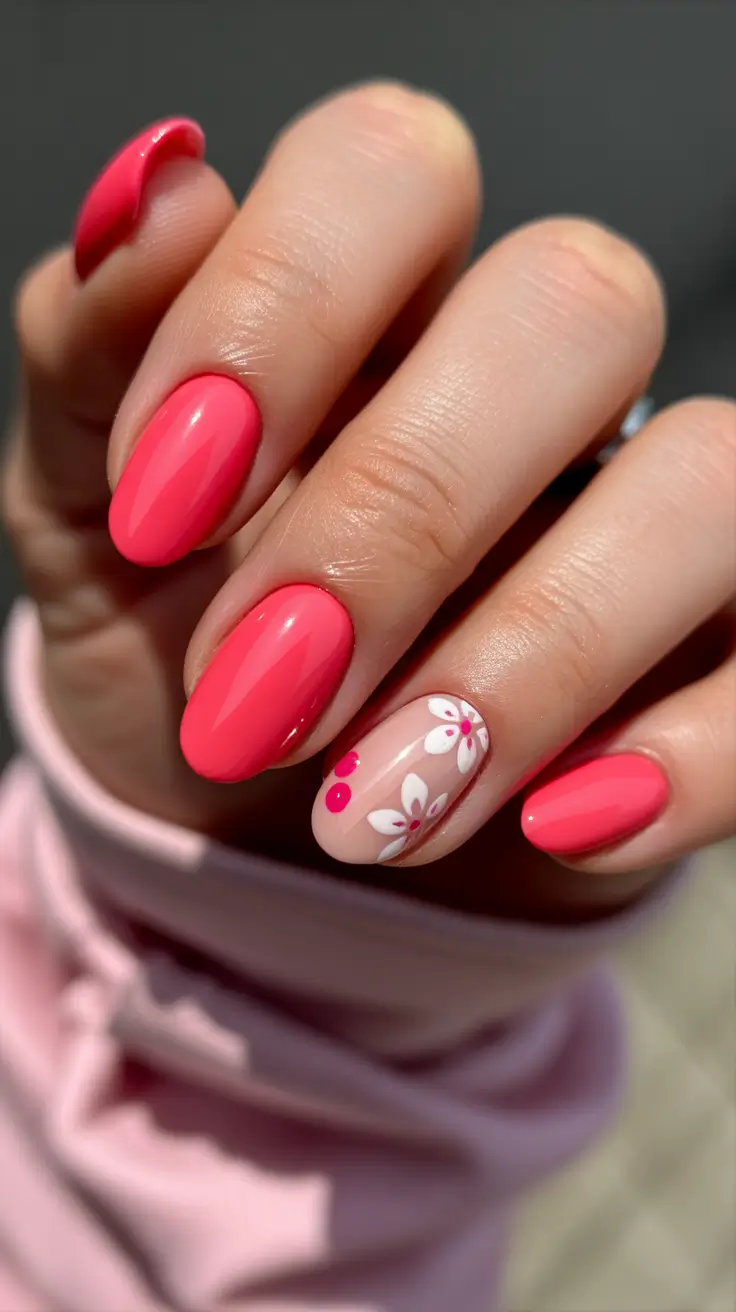 spring nail colors 2026 Watermelon Pink Glow