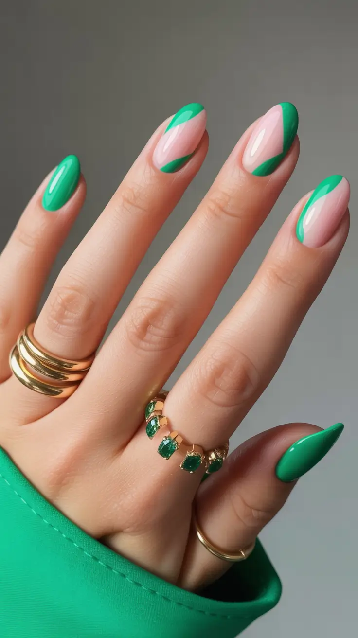 spring nail colors 2026 Emerald Sway Modern Green