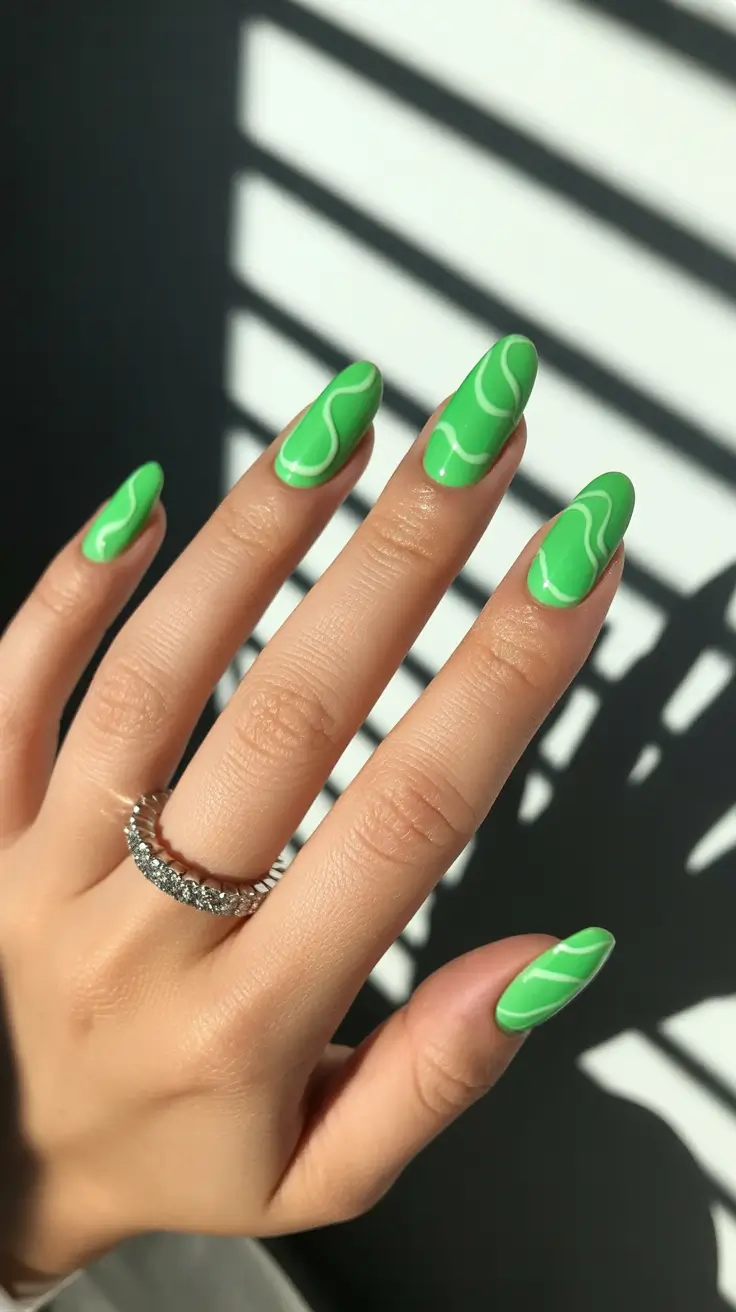 spring nail colors 2026 Lime Swirl Pop