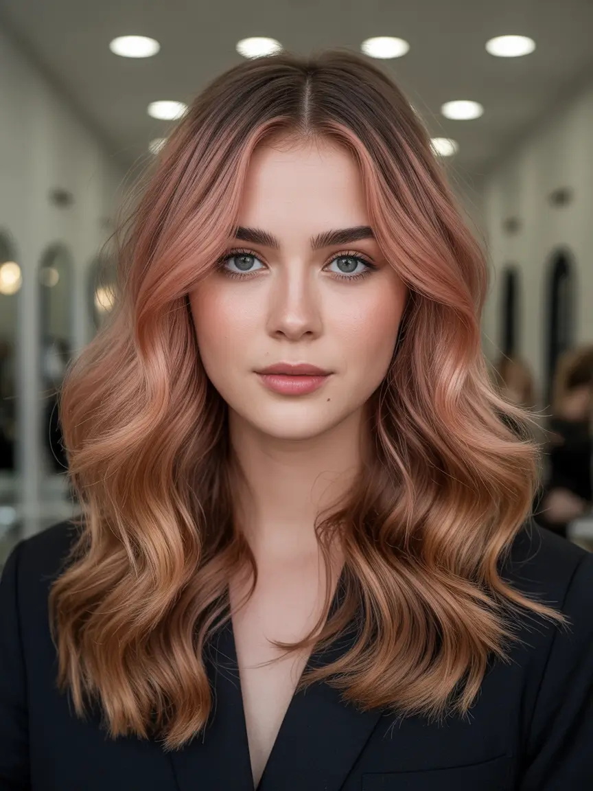 ombre Peach-Rose Ombre With Radiant Spring Softness