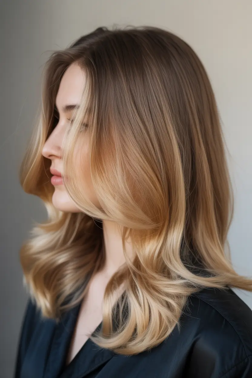 ombre Champagne-Sheen Ombre With Gentle Spring Light