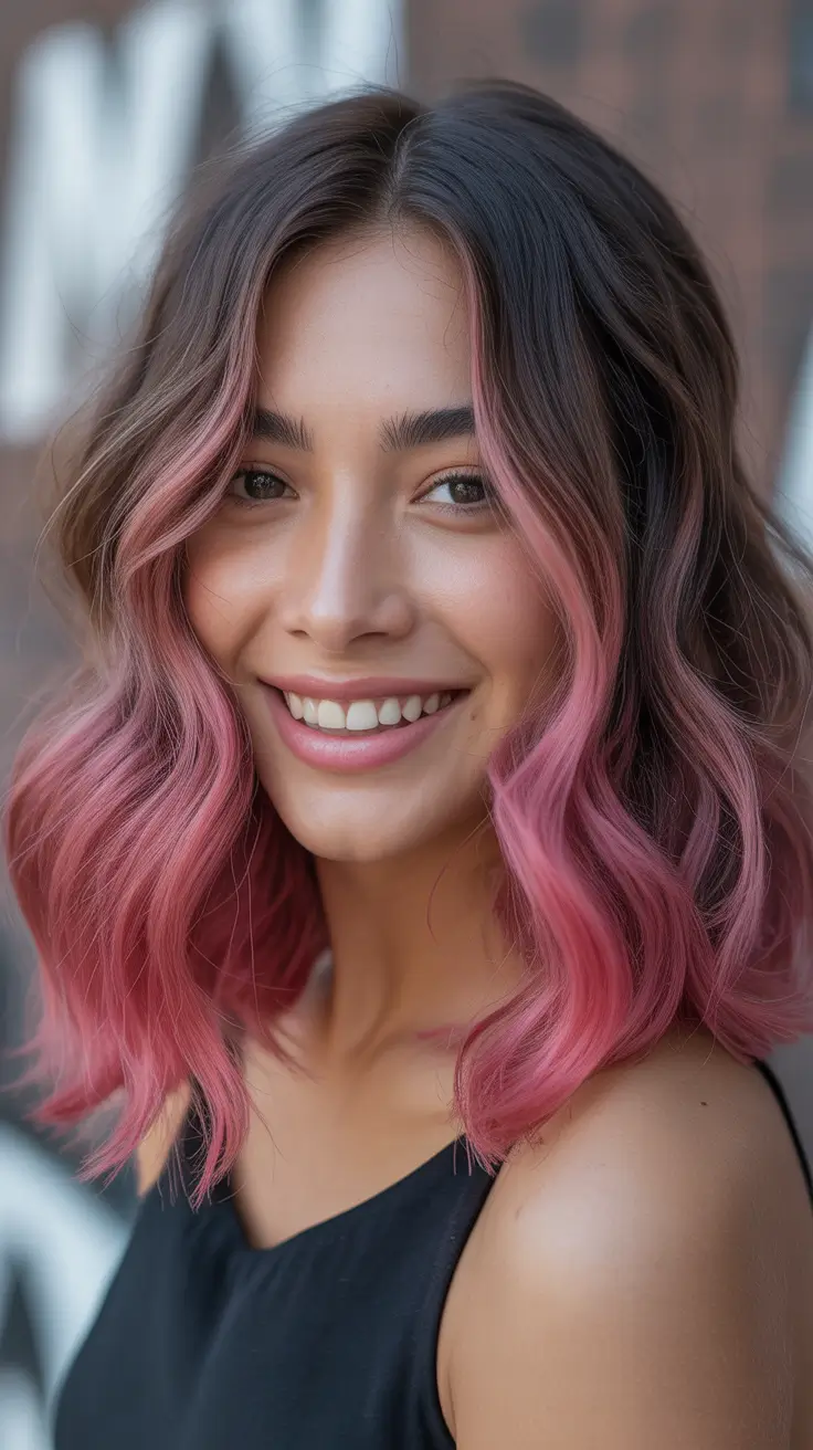 ombre Playful Pink Ombre With a Fresh Spring Twist