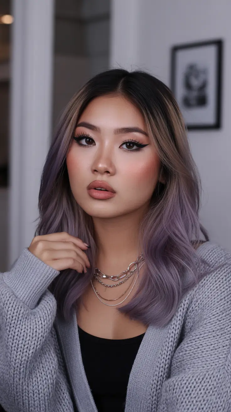 ombre Lavender Frost Ombre With Cool Spring Glow