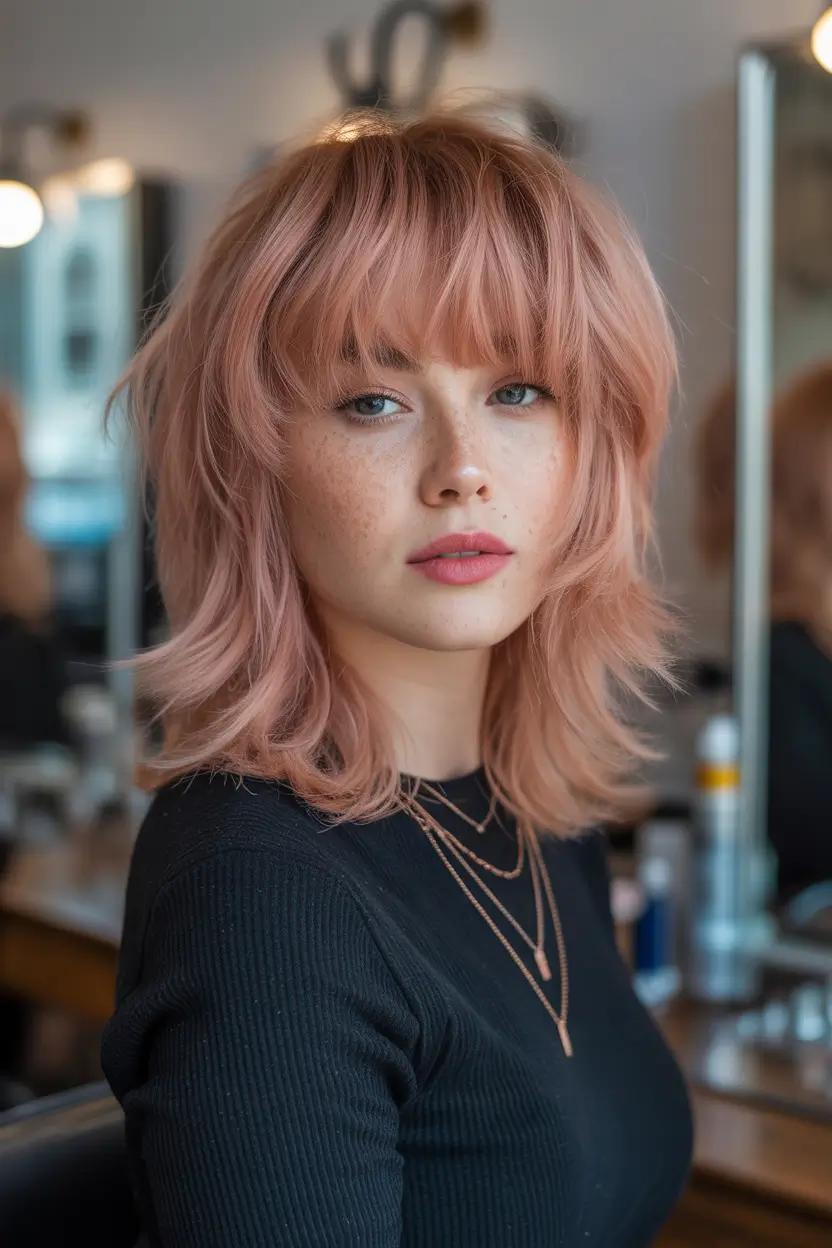 Shag 2026 Soft Rose Shag With Blended Baby Fringe