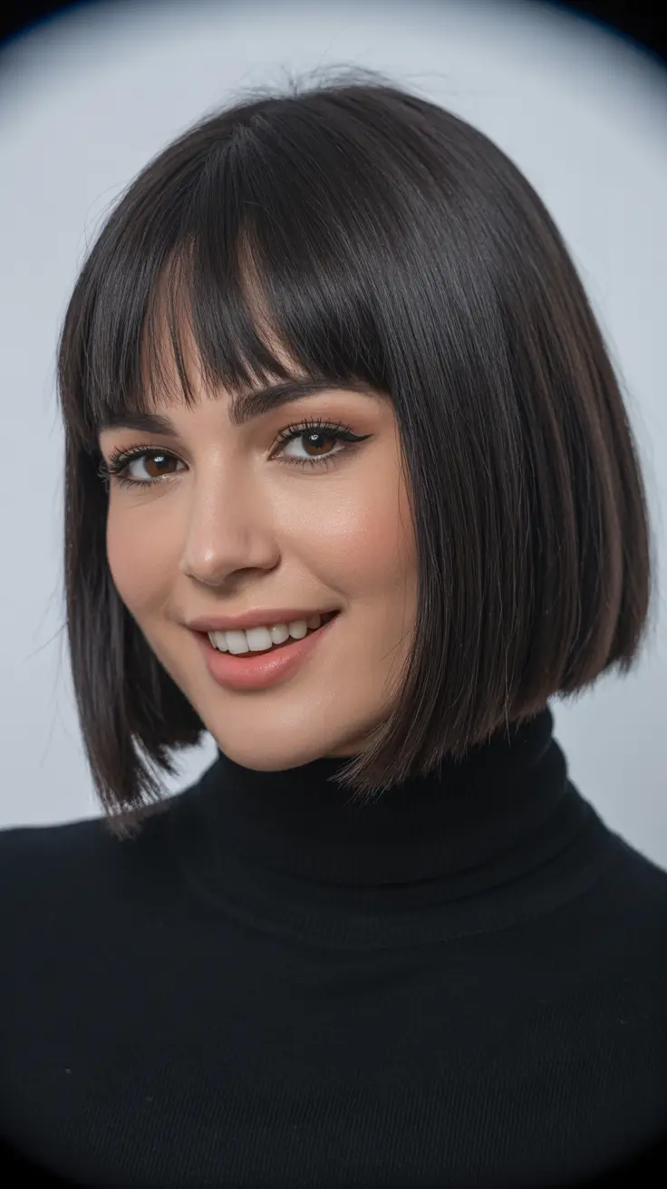 dreamy spring bob haircuts 2026 Soft Fringe Parisian Bob for Effortless Spring Ease