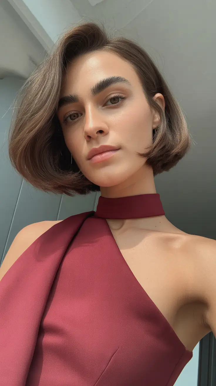 dreamy spring bob haircuts 2026 Soft Side-Part Bob with Romantic Movement