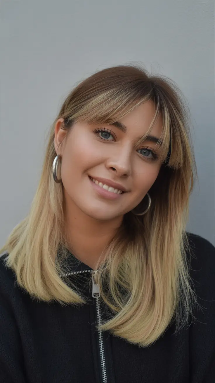 dreamy spring mid length haircuts 2026 Soft Honey Mid Length Cut with Side Part and Natural Swing