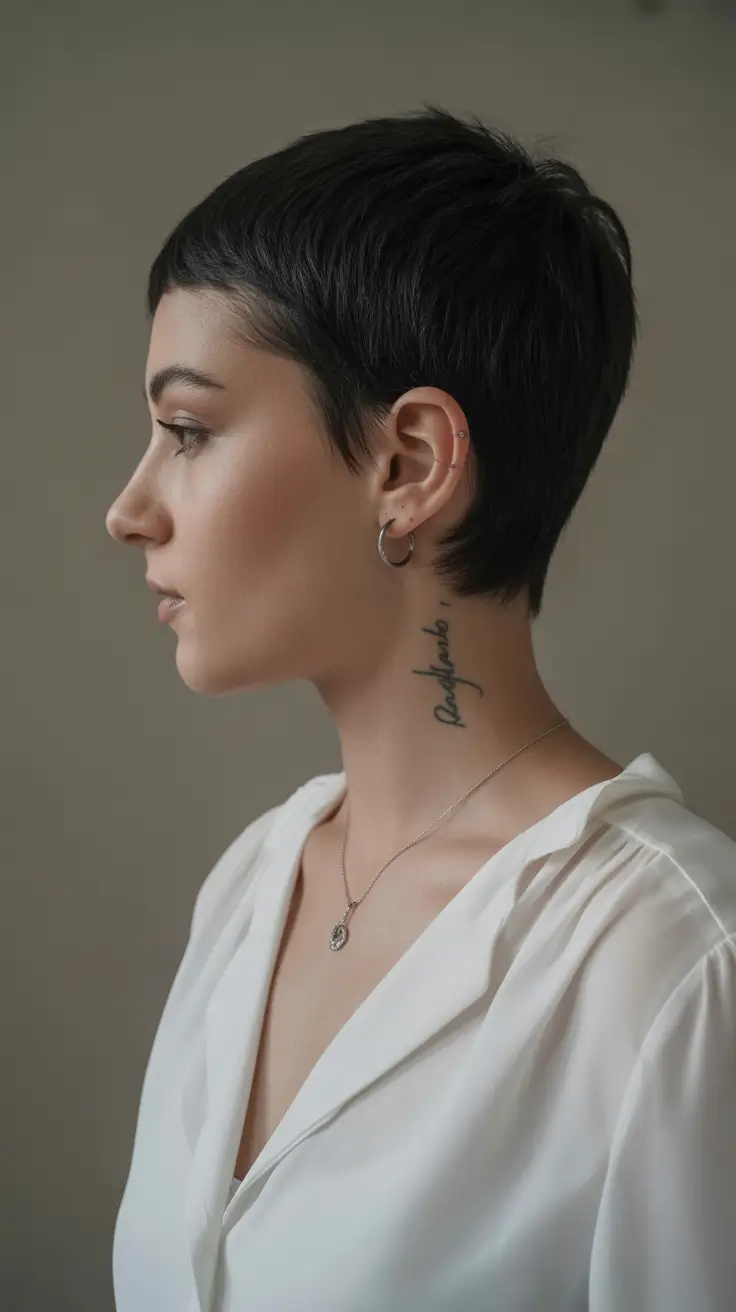 spring short haircuts 2026 Ultra-Short Pixie With Soft Natural Texture