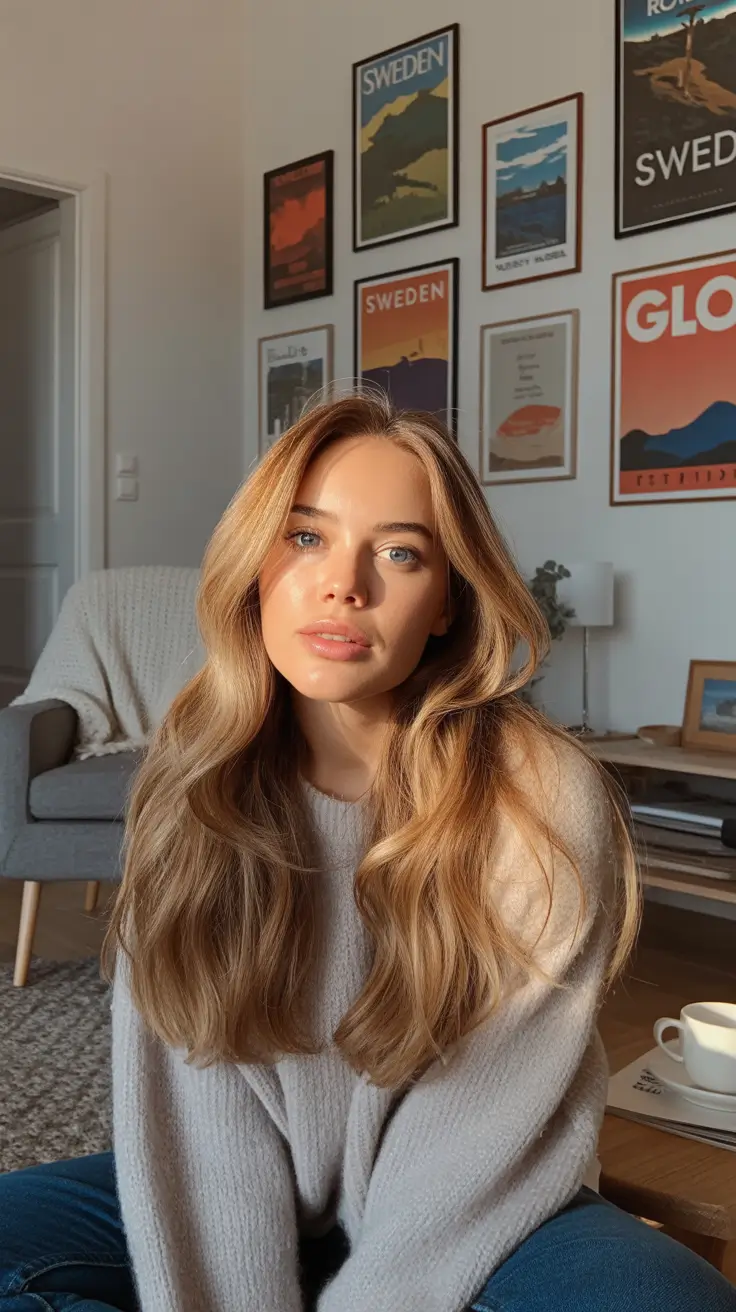 Haircolor Warm Honey Blonde With Soft Sunlit Depth