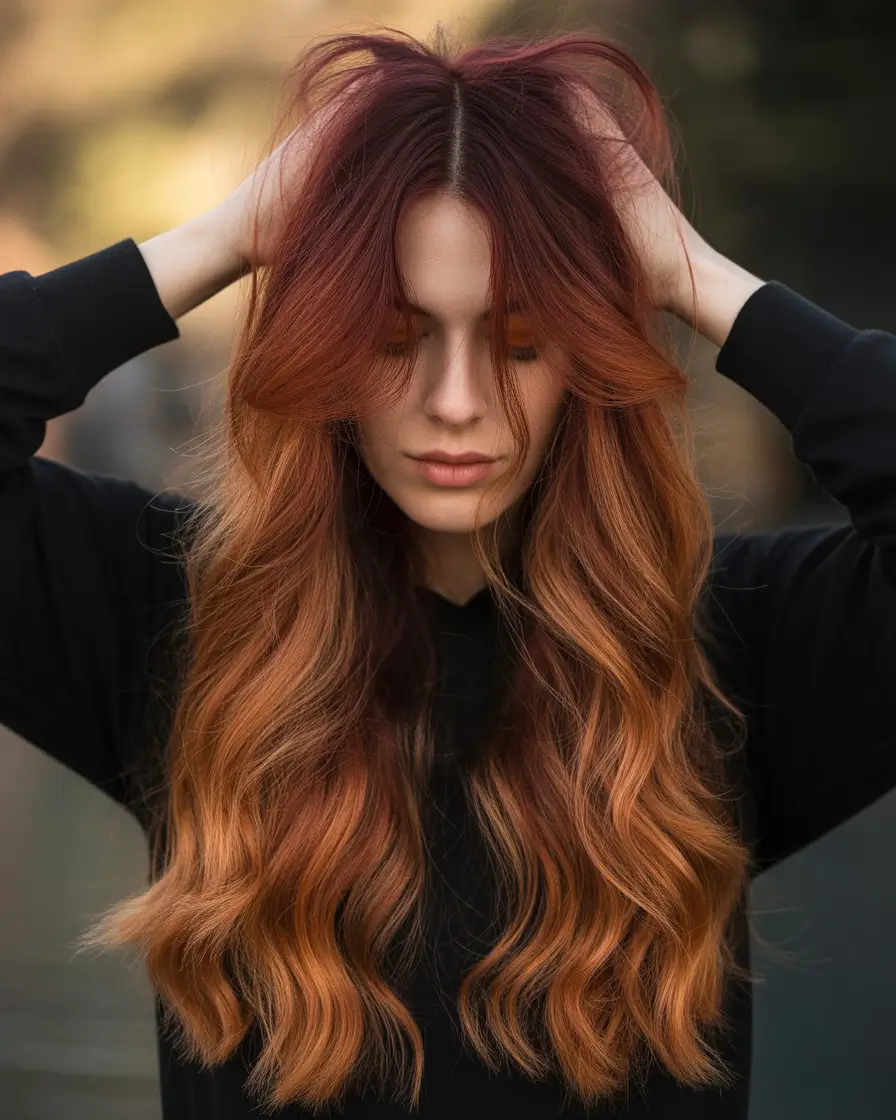 balayage Copperfire Gradient Flow