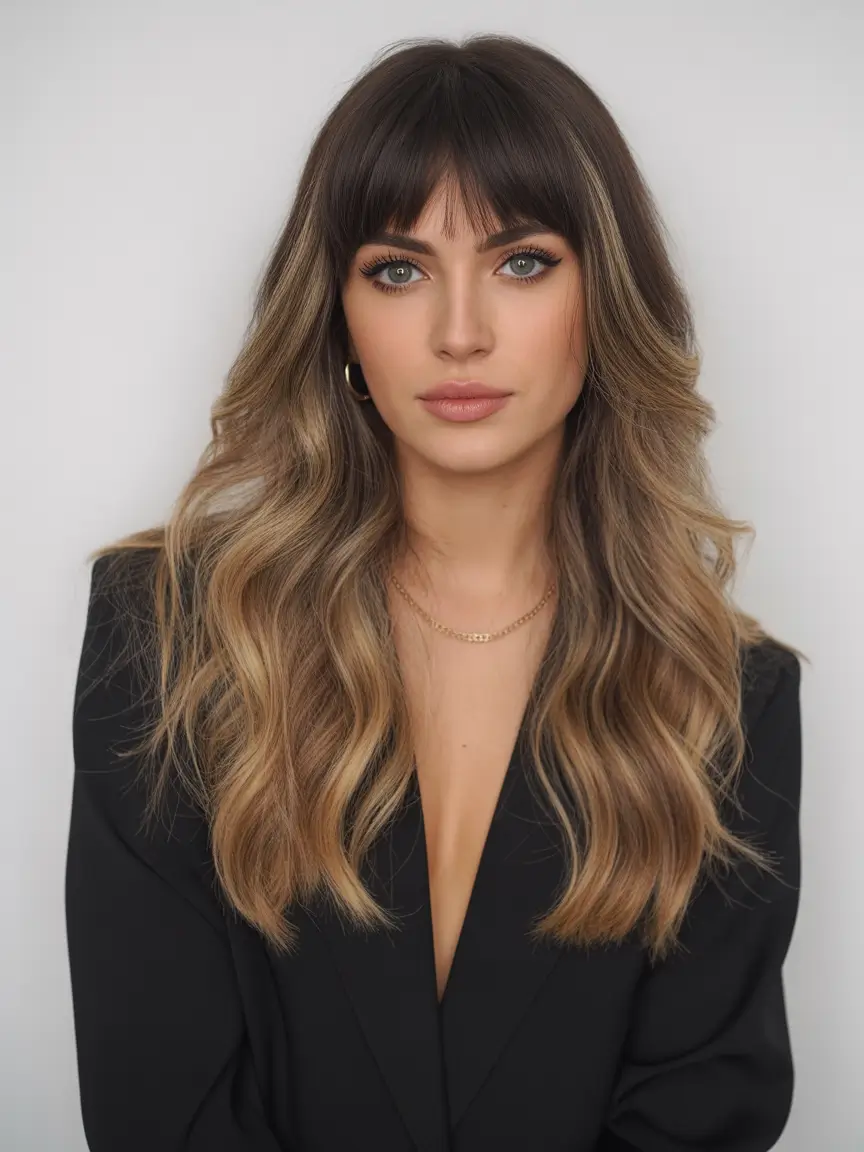 balayage Smoky Gold Fringe Blend