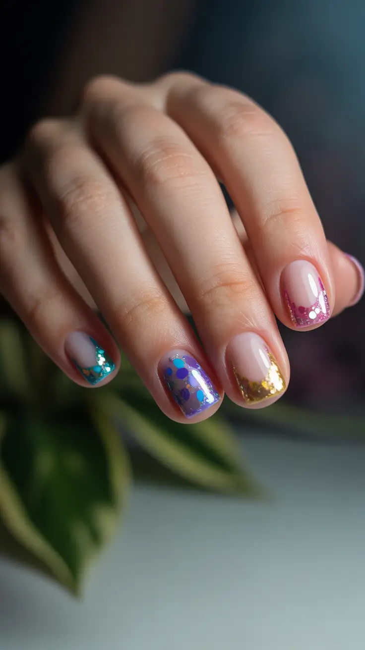 spring gel nails 2026 subtle sparkle