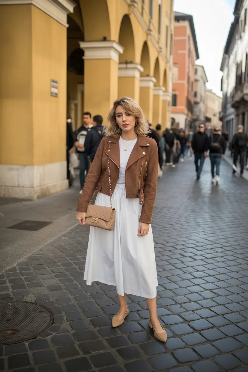 2026 Soft Leather & Light Layers for Italian Spring Streets